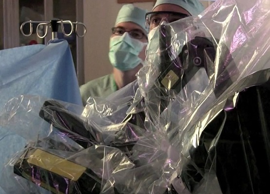 Robot-assisted open prostatectomy